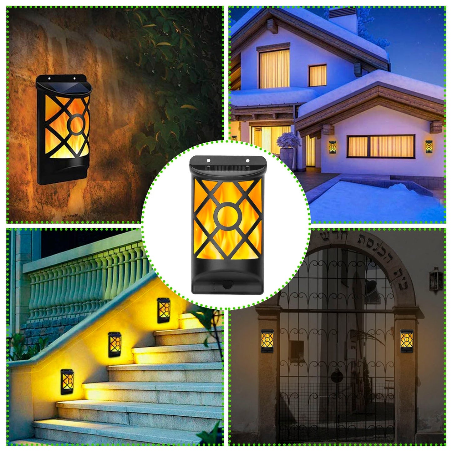 96-LED solar flame stake lights - image 9