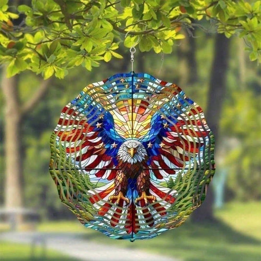 American flag eagle wind spinner - image 1