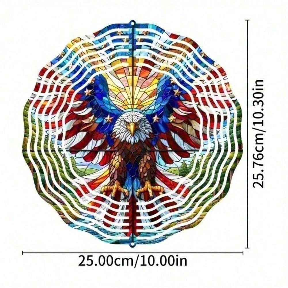 American flag eagle wind spinner - image 3