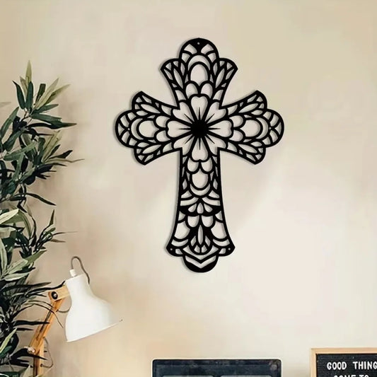 Vintage iron cross wall art - image 1
