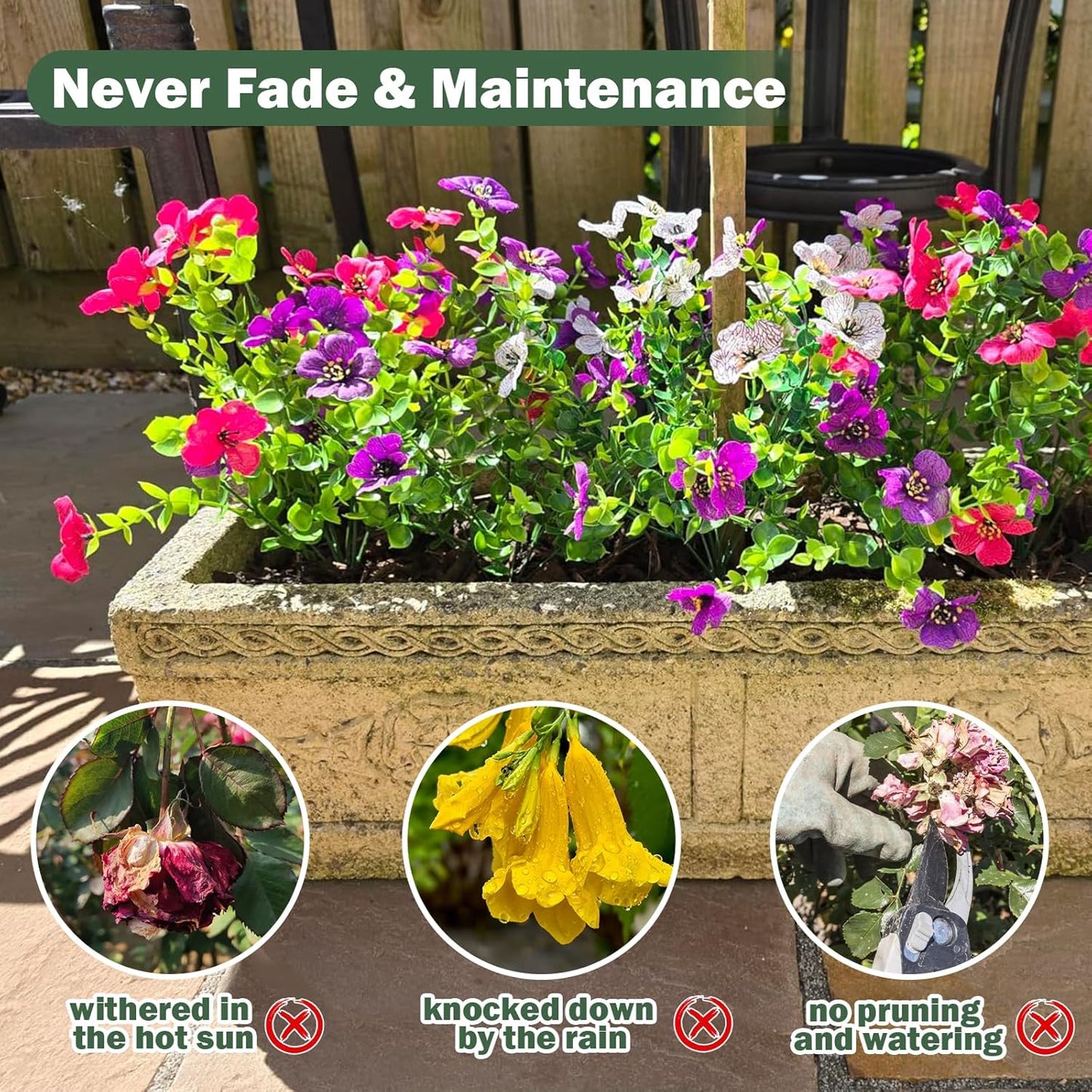 UV-resistant artificial outdoor flowers - image 3