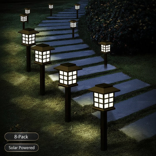 Eight-pack solar pathway lanterns - image 1