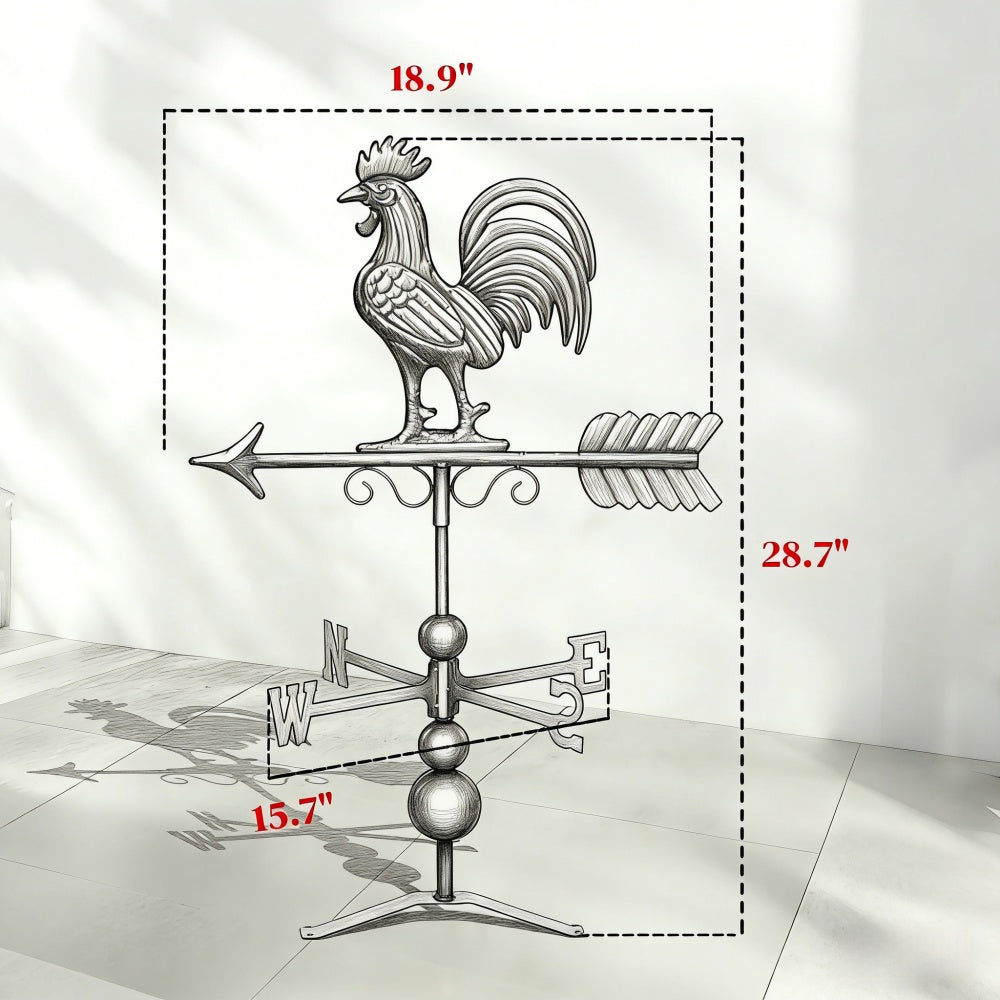 Last Day 50% OFF — Rust-Resistant Metal Rooster Weather Vane