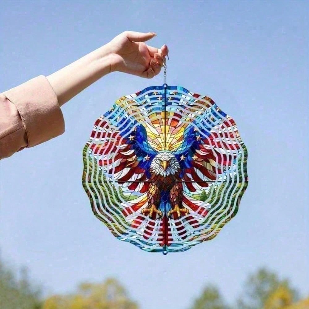 American flag eagle wind spinner - image 8