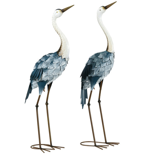 Two steel crane garden statues - image 1