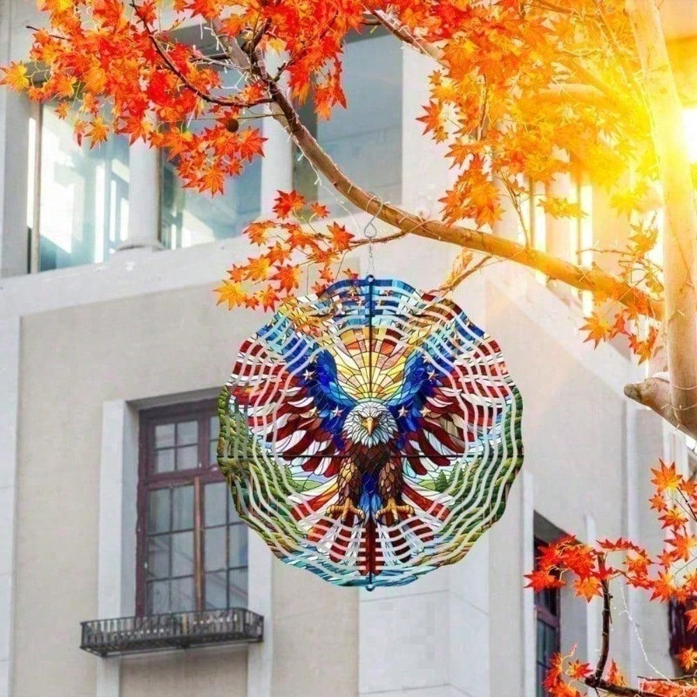 American flag eagle wind spinner - image 4