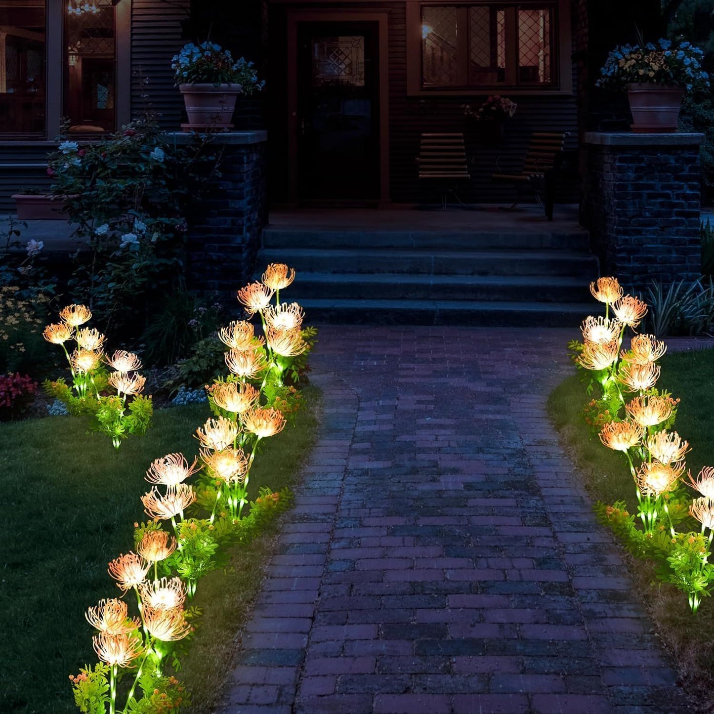 Four-pack solar flower lights - image 7