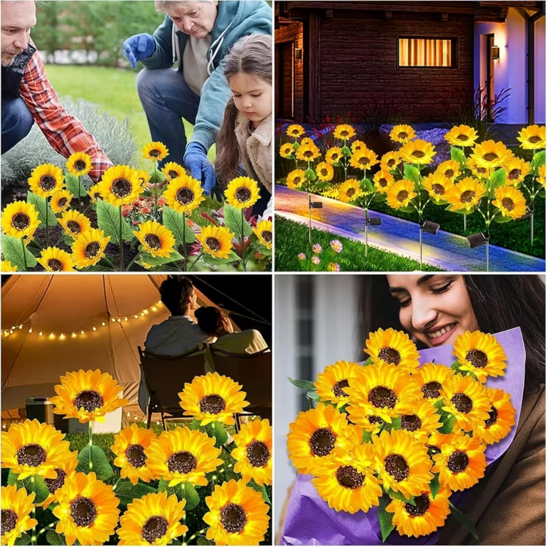 Solar sunflower lights, two sets - image 10