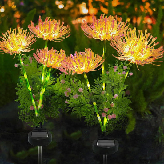 Four-pack solar flower lights - image 1