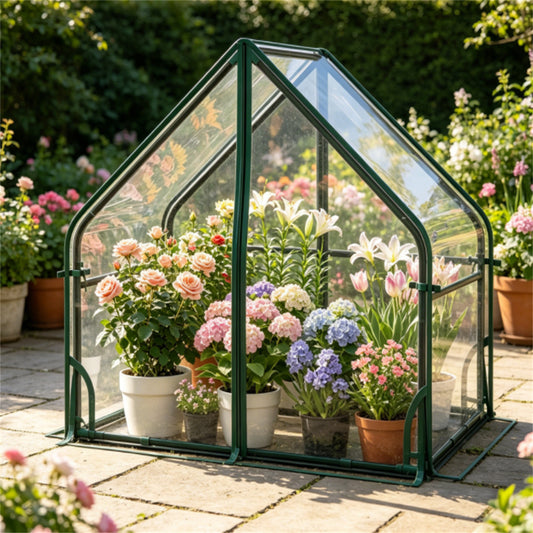 Portable Mini Greenhouse – 36 × 20 × 34 in, Clear PVC Cover
