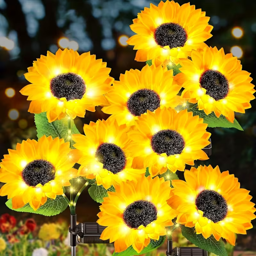 Solar sunflower lights, two sets - image 7