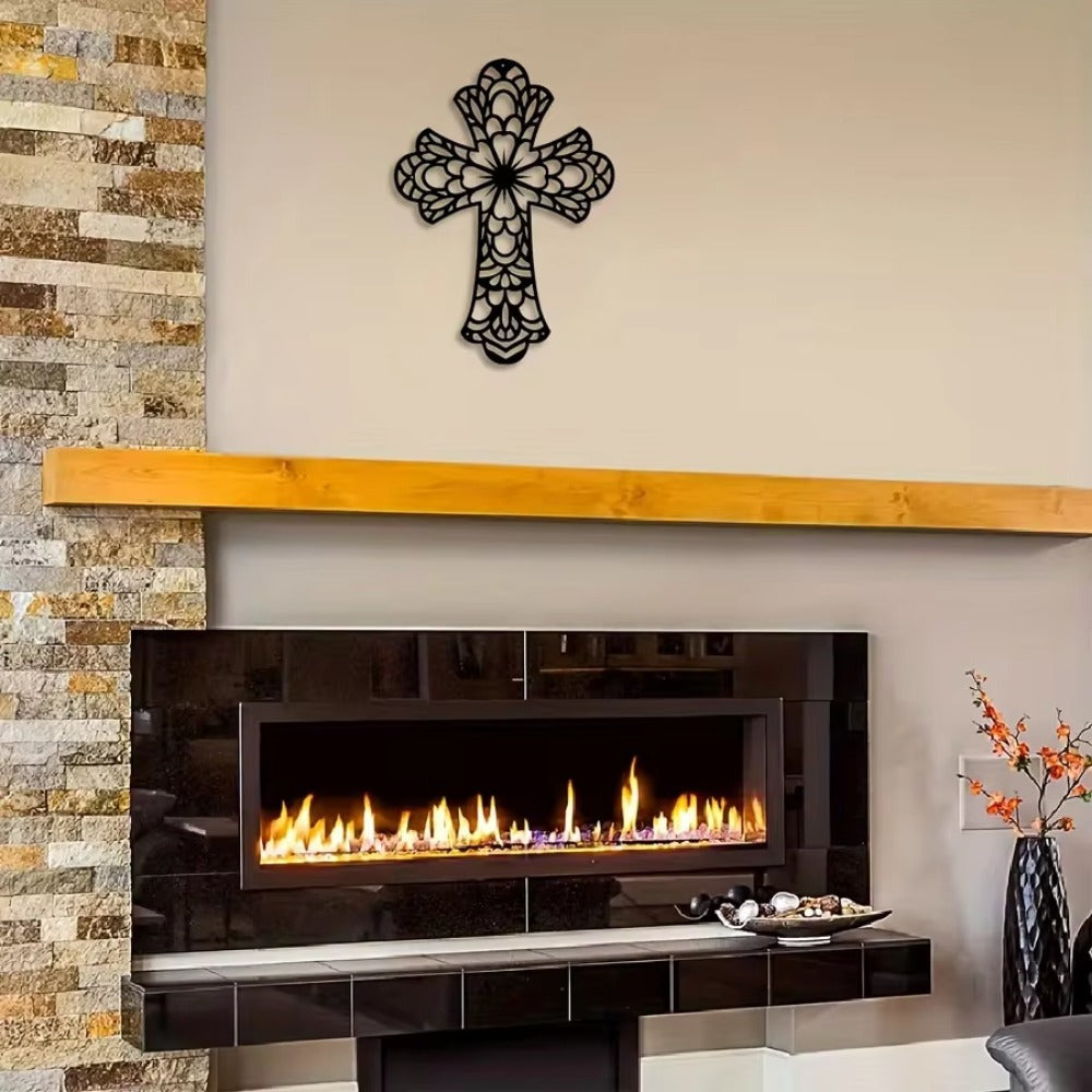 Vintage iron cross wall art - image 4