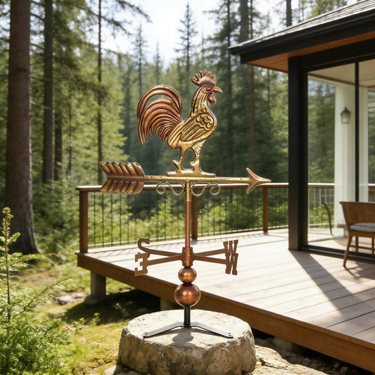 Metal rooster weather vane - image 1