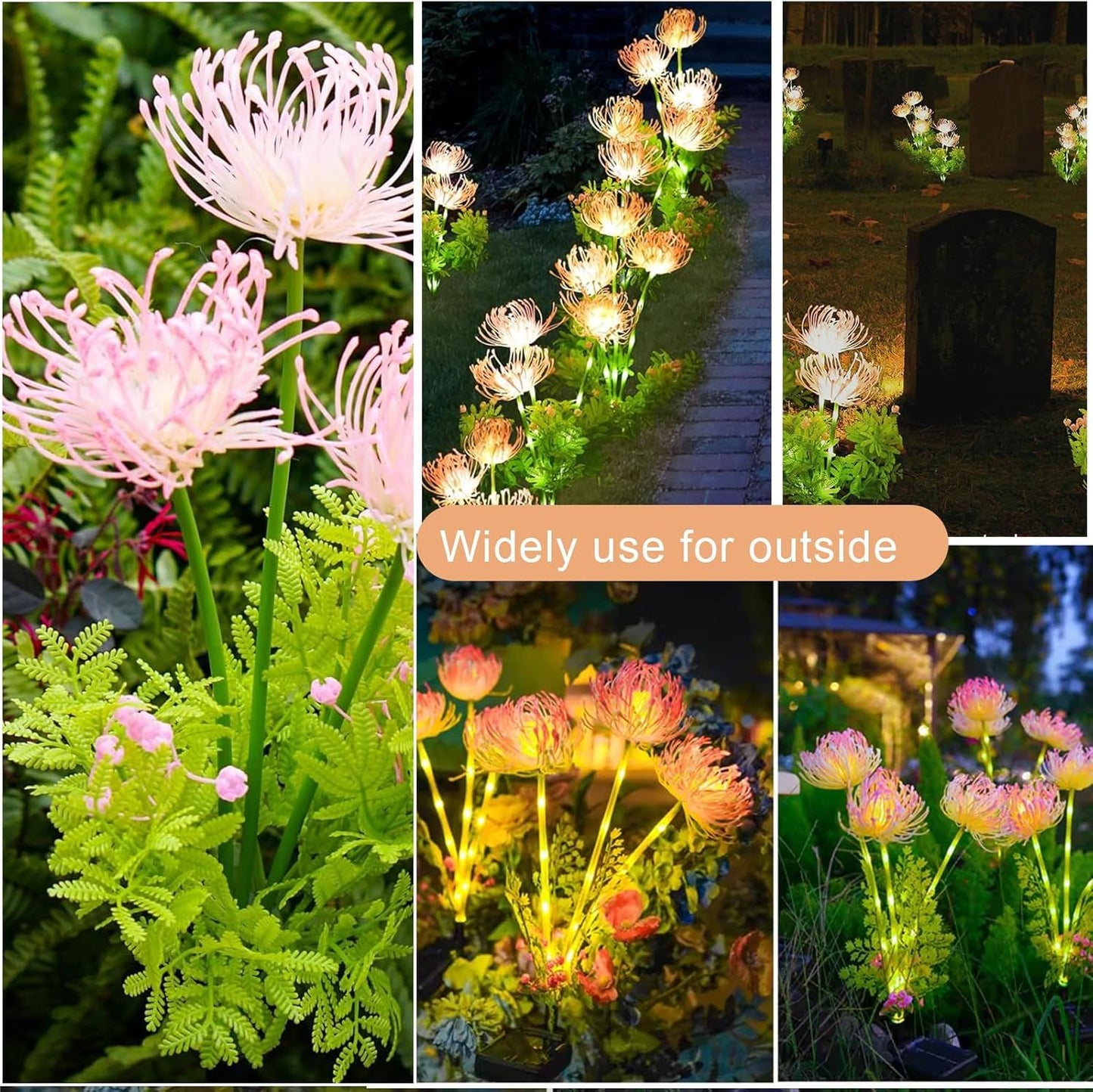 Four-pack solar flower lights - image 5