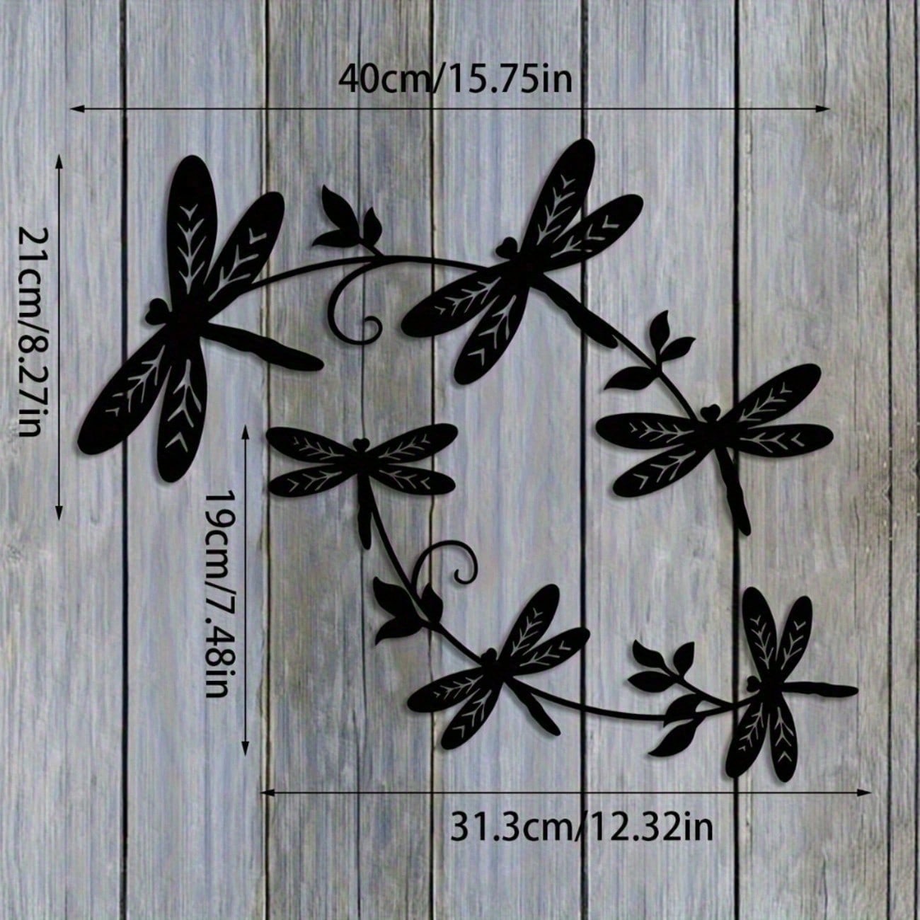 50% OFF Today — CIFbuy Iron Dragonfly & Vine Wall Art – Farmhouse Style