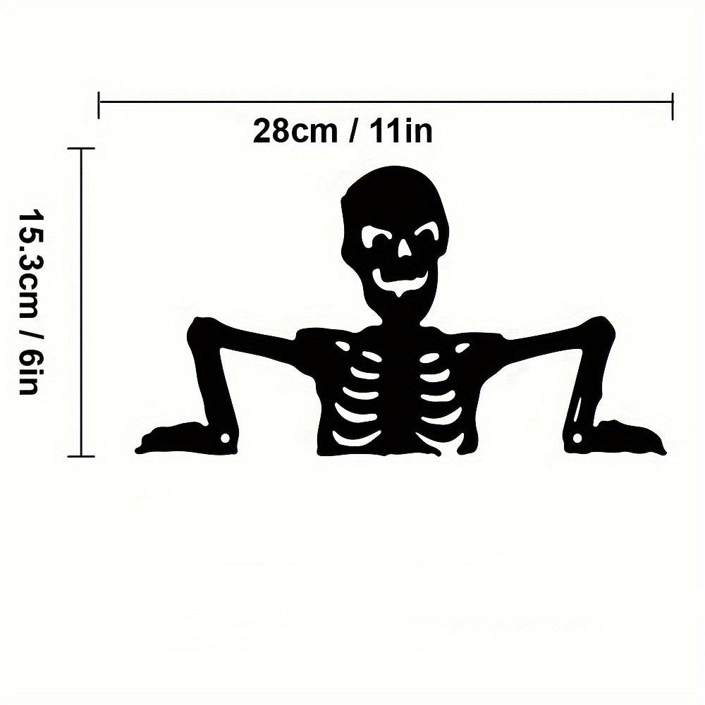 Metal skeleton fence topper for Halloween decor - image 2