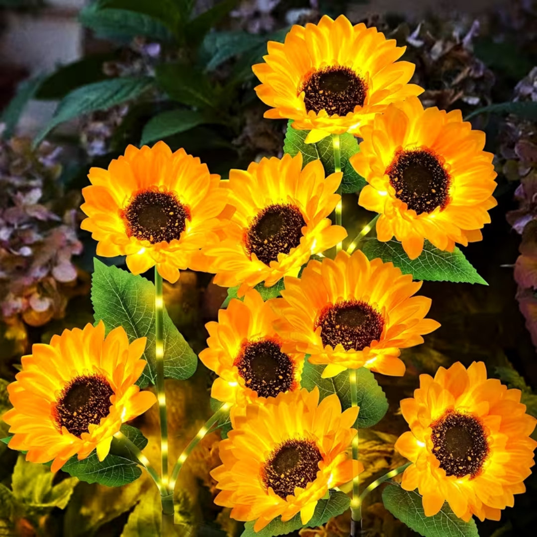 Solar sunflower lights, two sets - image 8