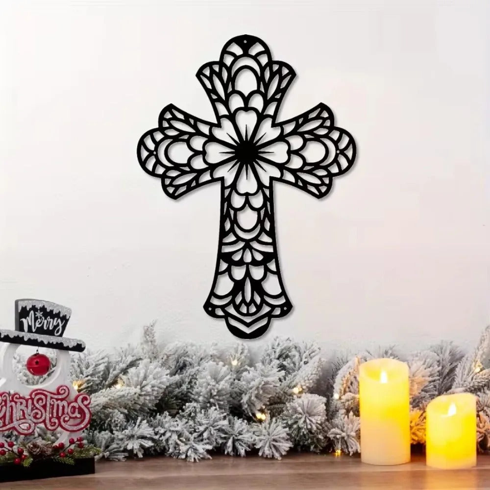 Vintage iron cross wall art - image 9