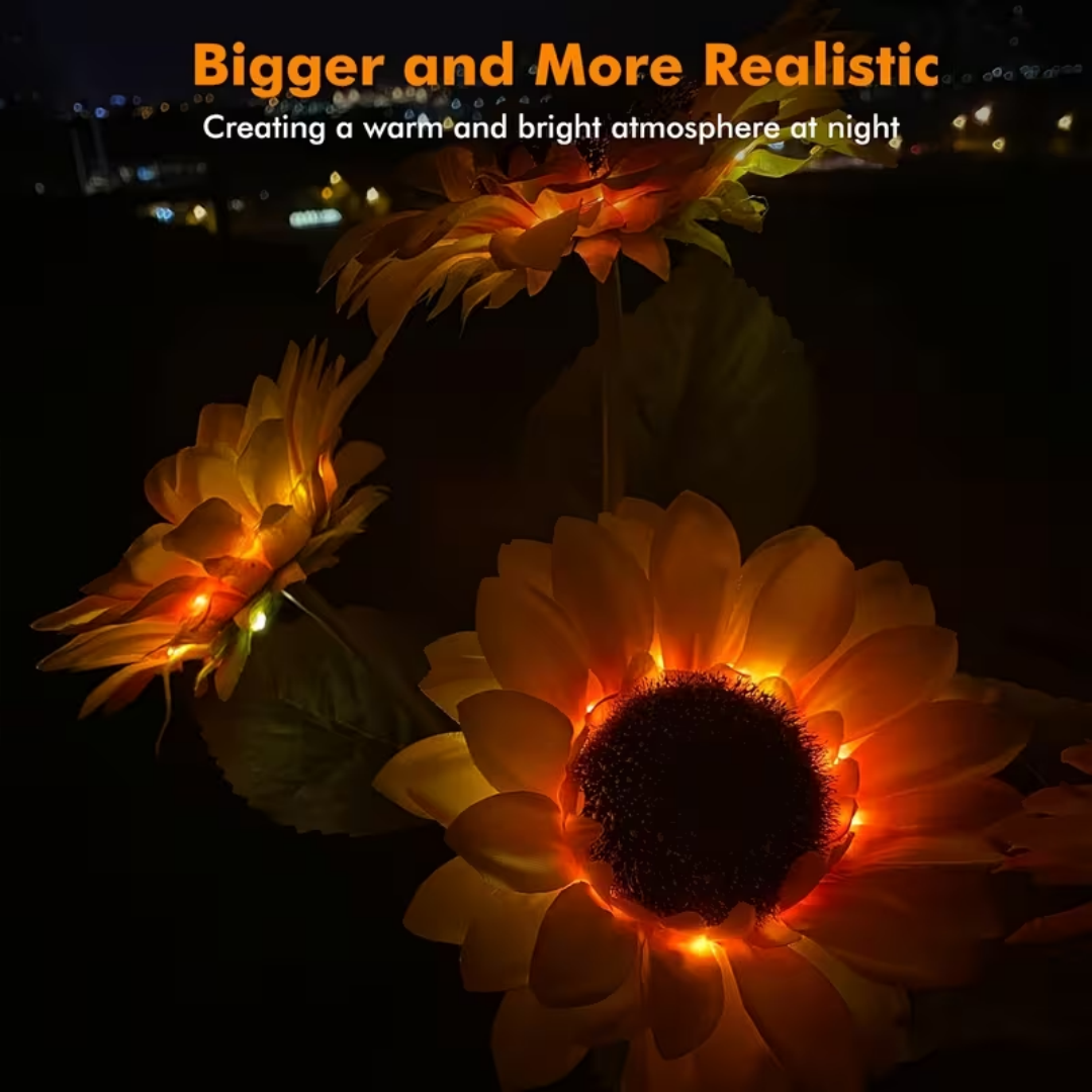 Solar sunflower lights, two sets - image 2
