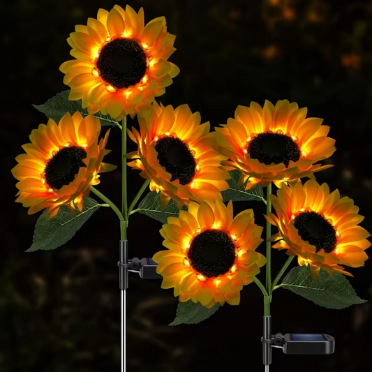 Solar sunflower lights, two sets - image 1