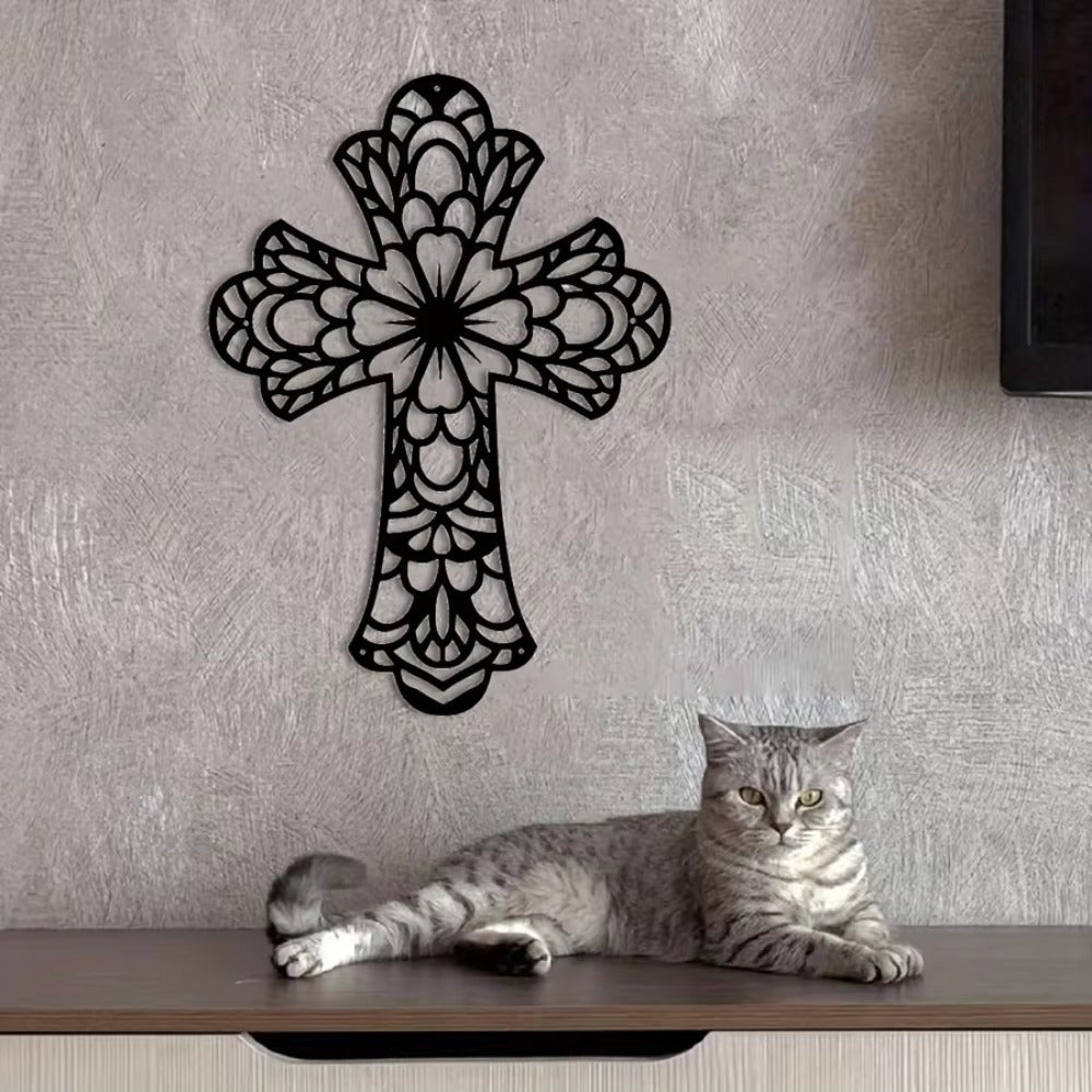Vintage iron cross wall art - image 5